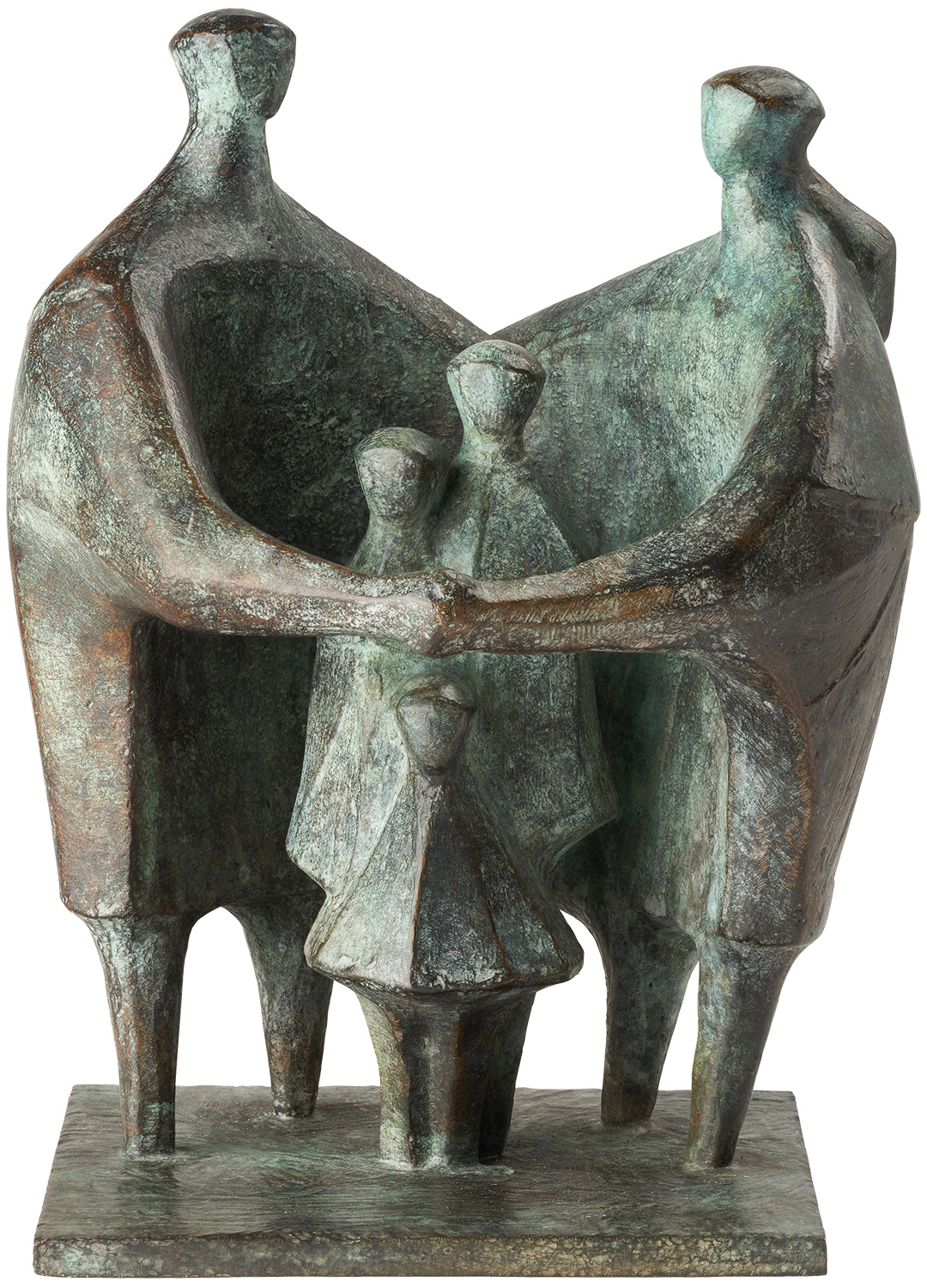 Gerhard Brandes: Skulptur 'Familie', Bronze