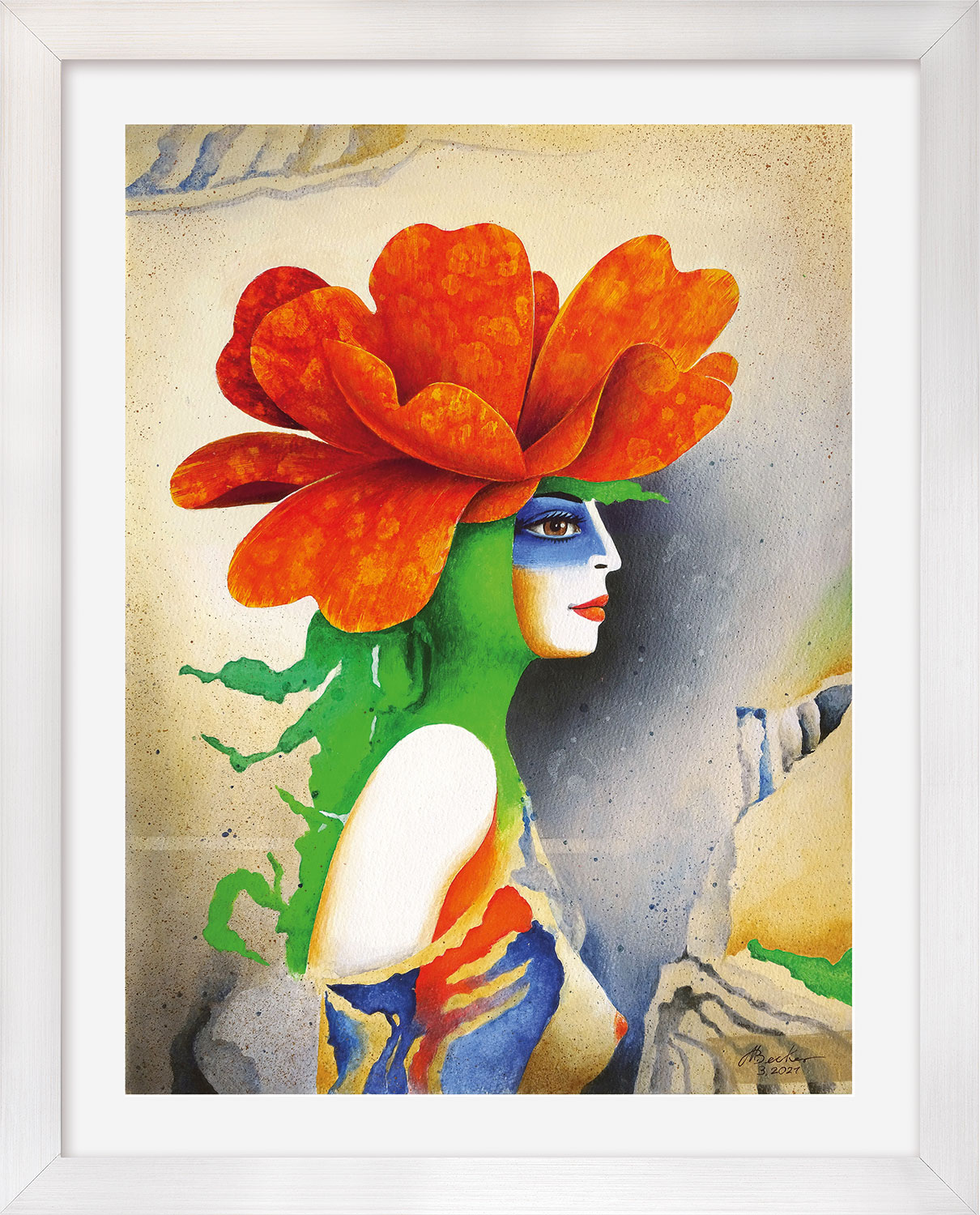 Michael Becker: Bild 'Flora-Lisa' (2021), gerahmt