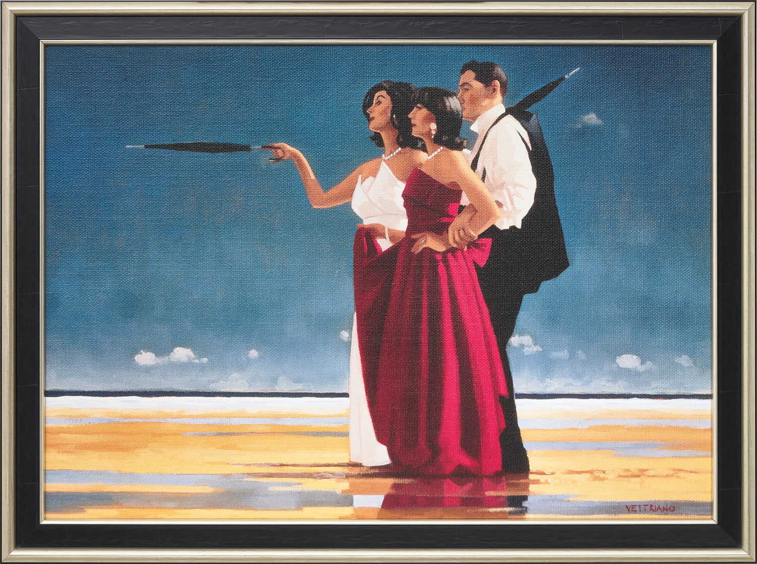 Jack Vettriano: Bild 'The Missing Man I' (1996), gerahmt