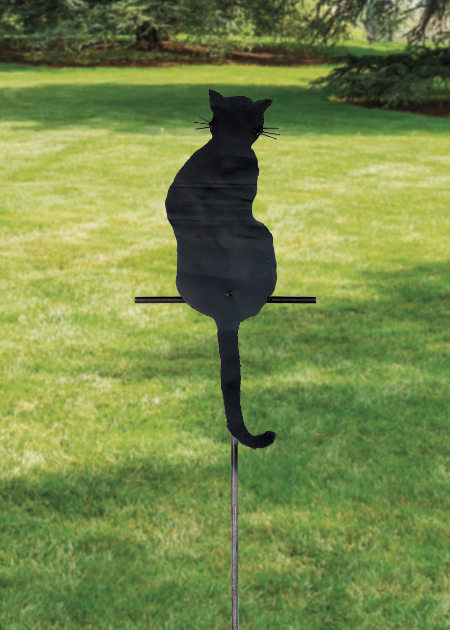 Gartenstecker / Silhouette 'Sitzende Katze'