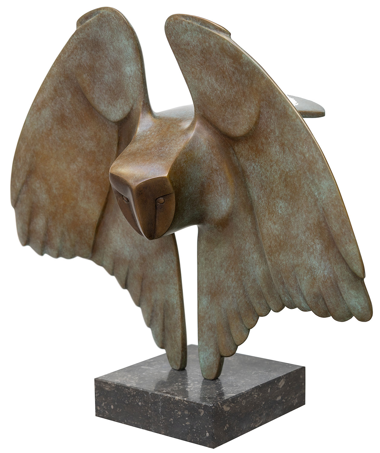 Evert den Hartog: Skulptur 'Fliegende Eule No. 7', Bronze