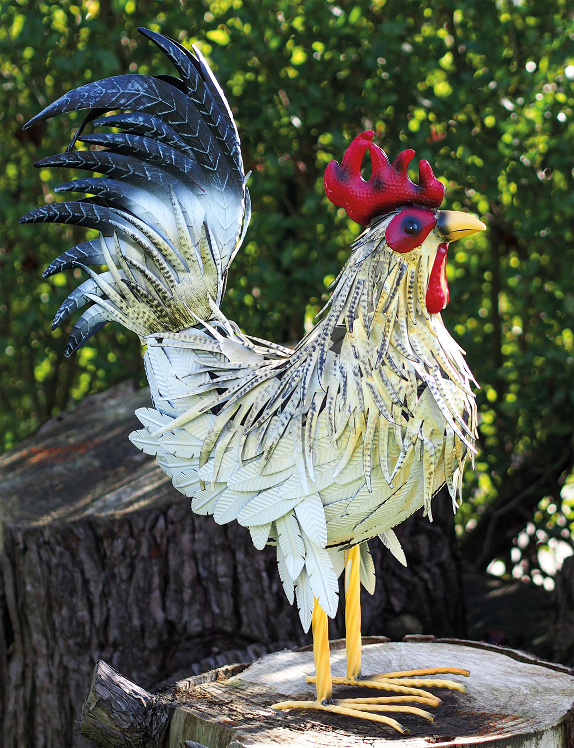 Gartenfigur 'Hahn Fritz', Skulptur, Gartenskulptur