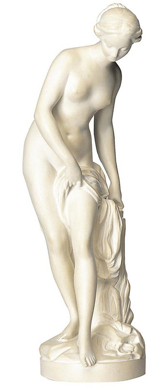 Etienne-Maurice Falconet: Skulptur 'Badende' (Reduktion), Kunstmarmor
