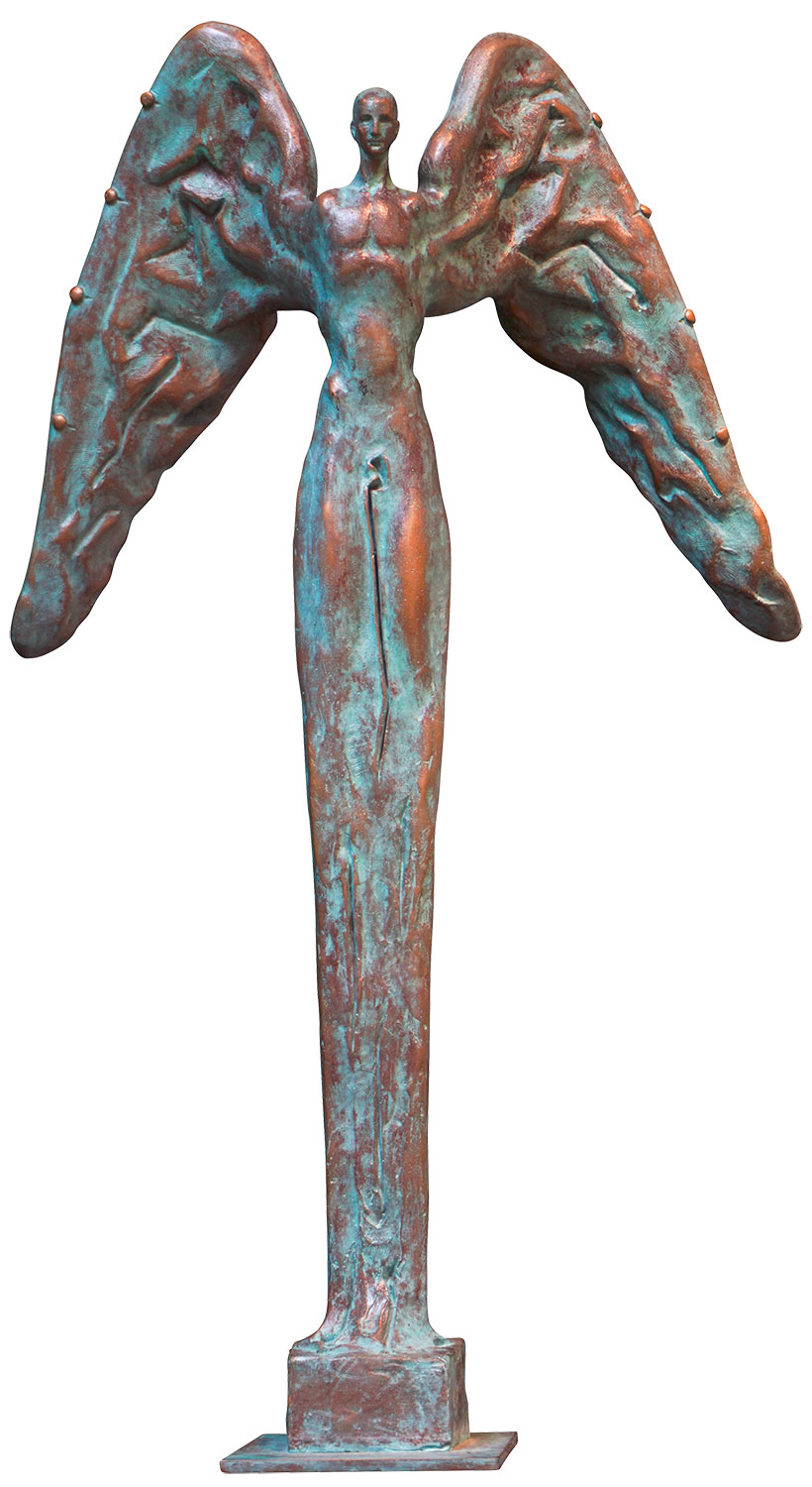 Manfred Reinhart: Skulptur 'Engel', Bronze