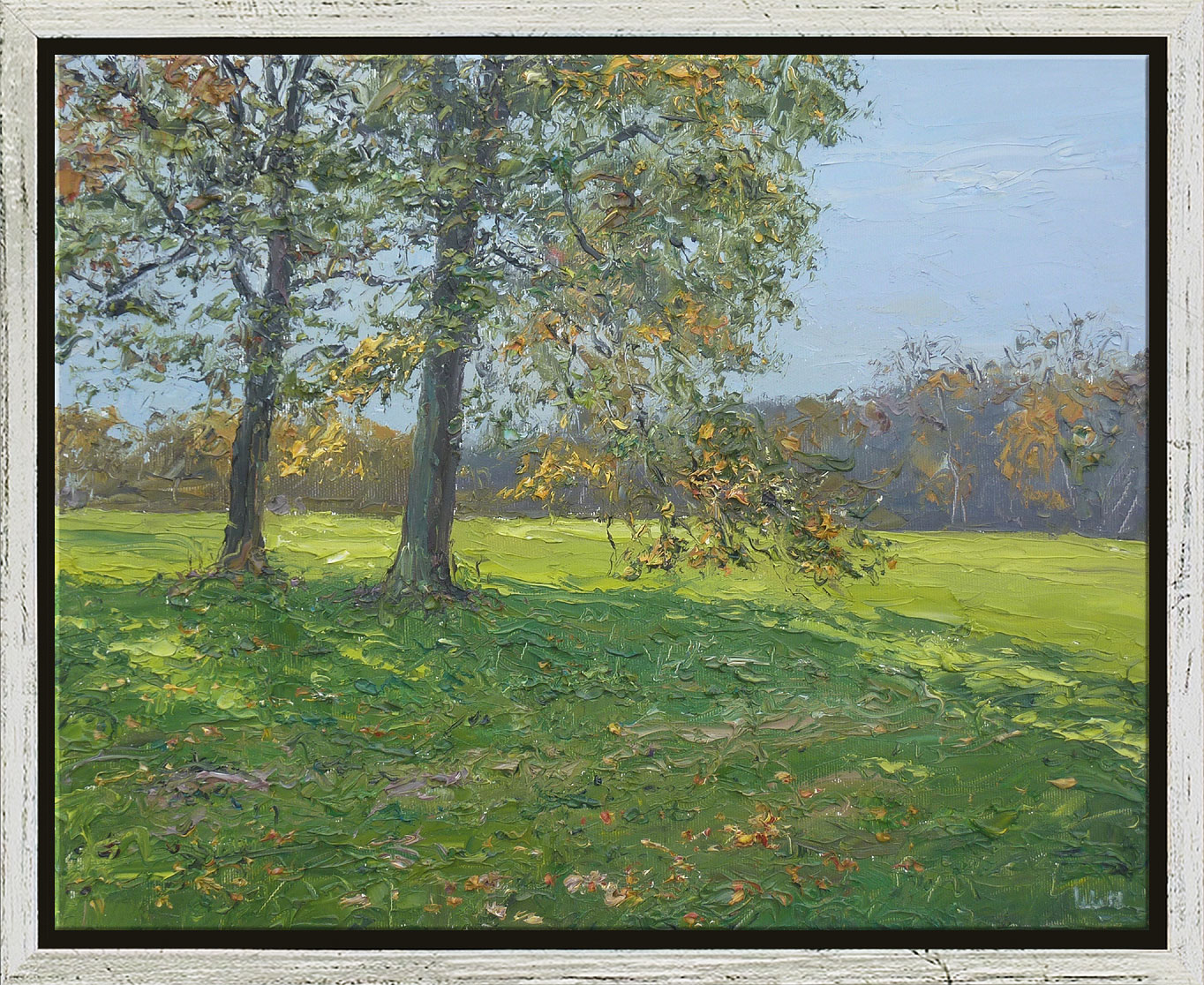 Peter Witt: Bild 'Herbst im Park' (2023) (Original / Unikat), gerahmt