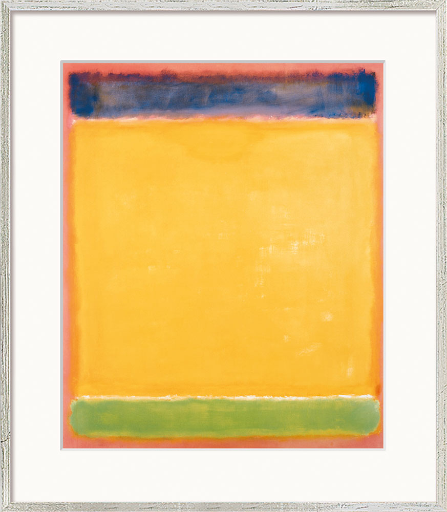 Mark Rothko: Bild 'Untitled (Blue, Yellow, Green, Red)' (1954), Version silberfarben gerahmt