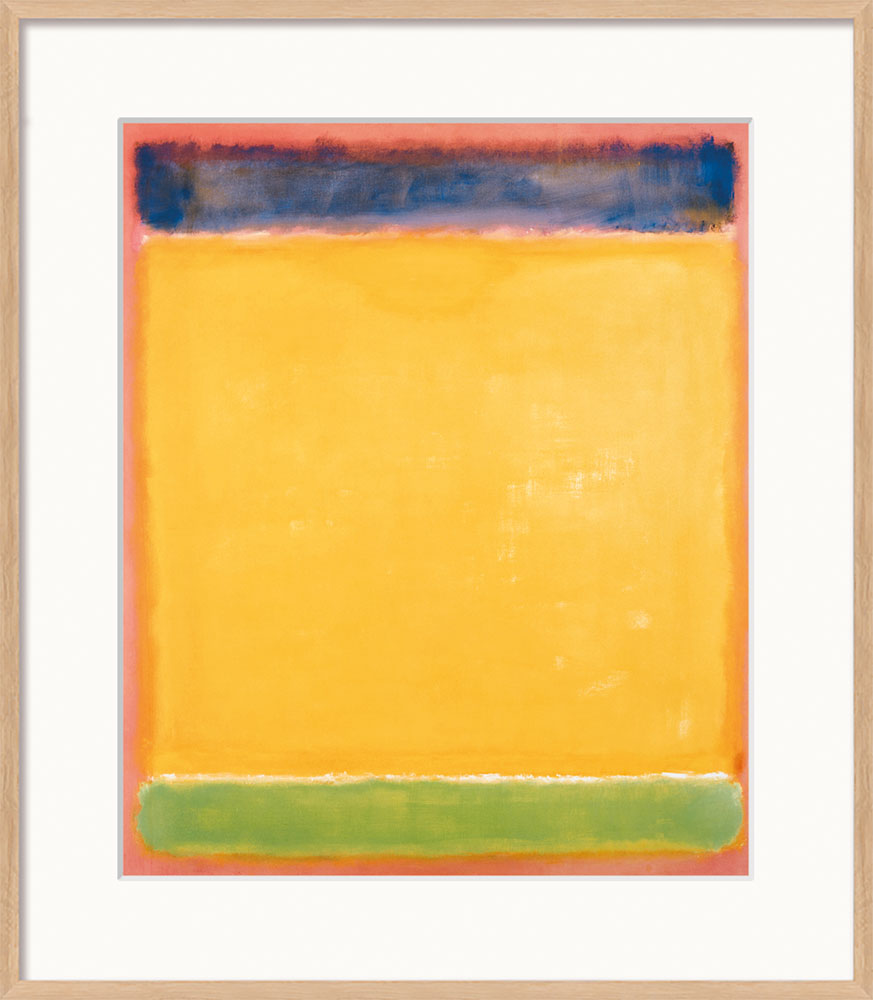 Mark Rothko: Bild 'Untitled (Blue, Yellow, Green, Red)' (1954), Version naturfarben gerahmt