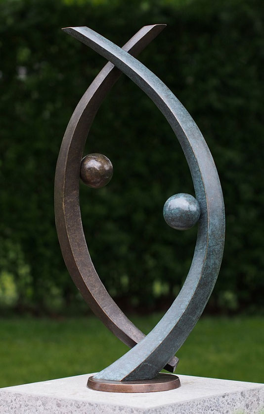 Gartenskulptur 'Duality' (ohne Sockel), Bronze