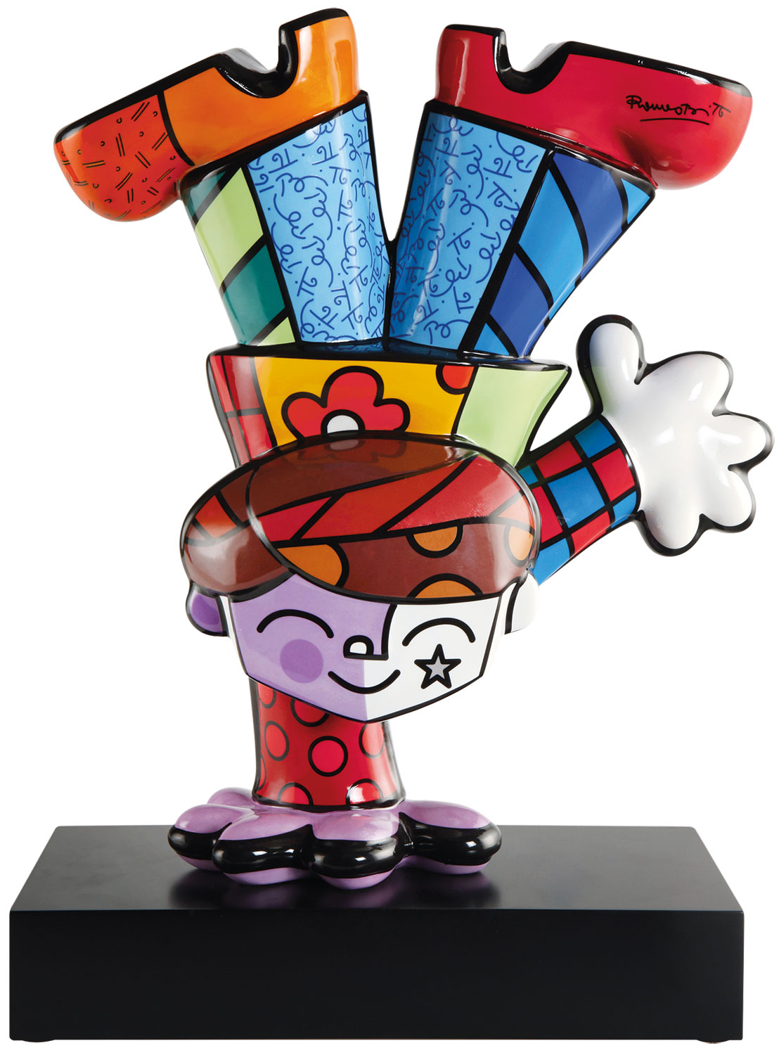 Romero Britto: Porzellanskulptur 'Dancing Boy'