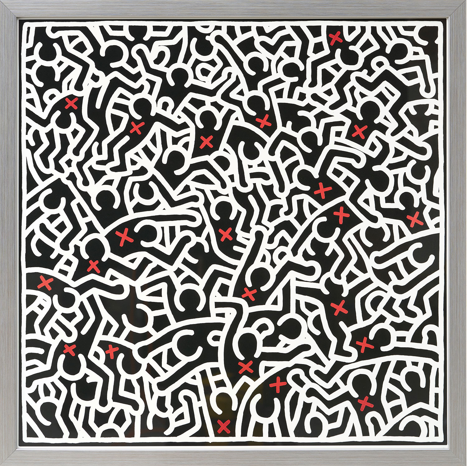 Keith Haring: Bild 'Untitled, April' (1985), gerahmt