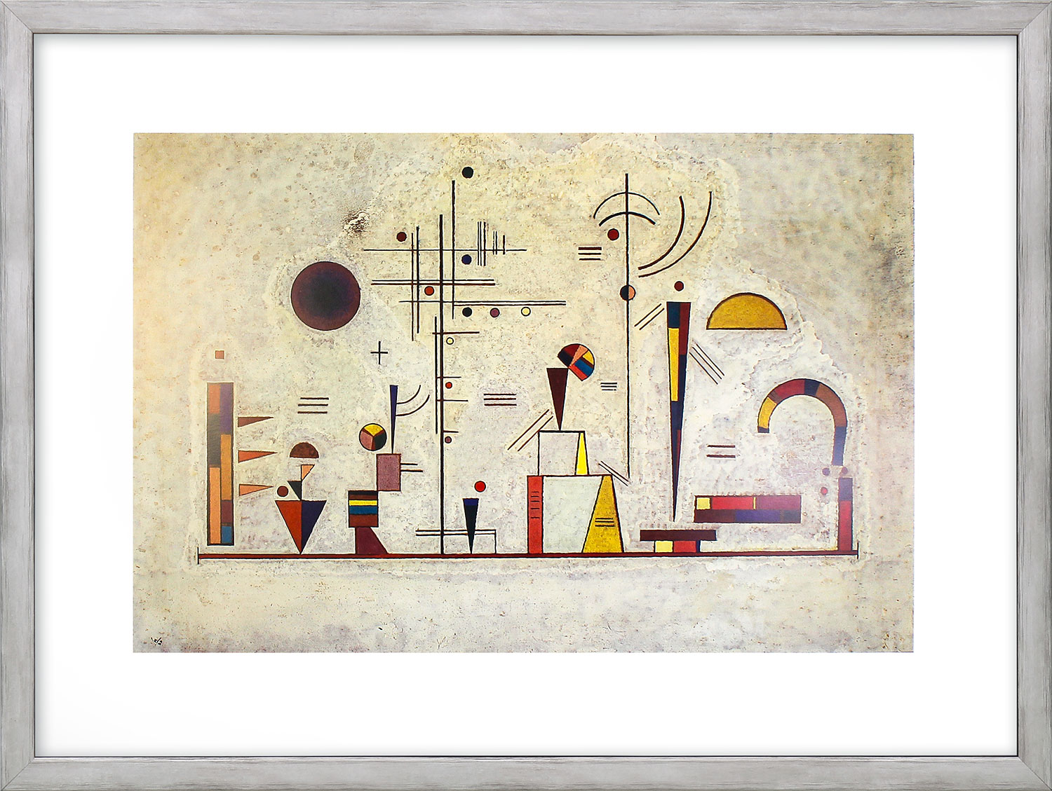 Wassily Kandinsky: Bild 'Ernst und Spaß' (1930), gerahmt