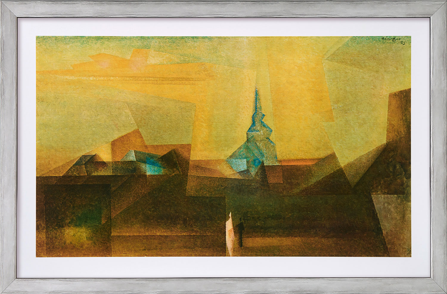 Lyonel Feininger: Bild 'Nermsdorf' (1925), gerahmt