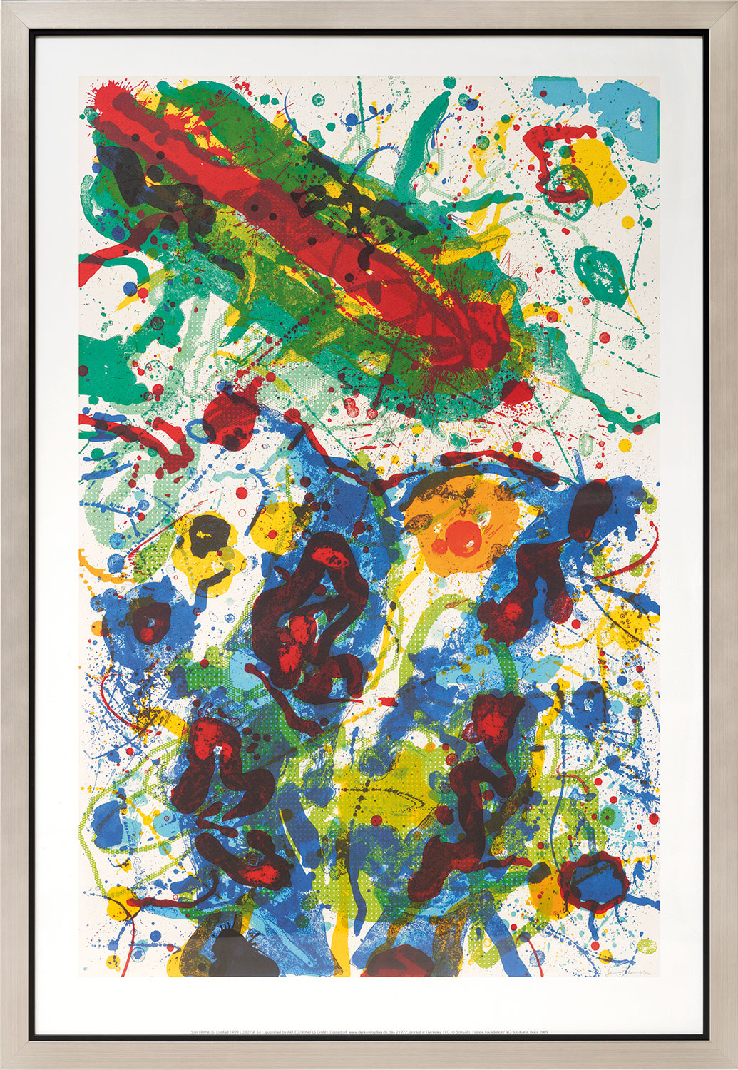 Sam Francis: Bild 'Untitled (L 282/SF 341)' (1989), gerahmt