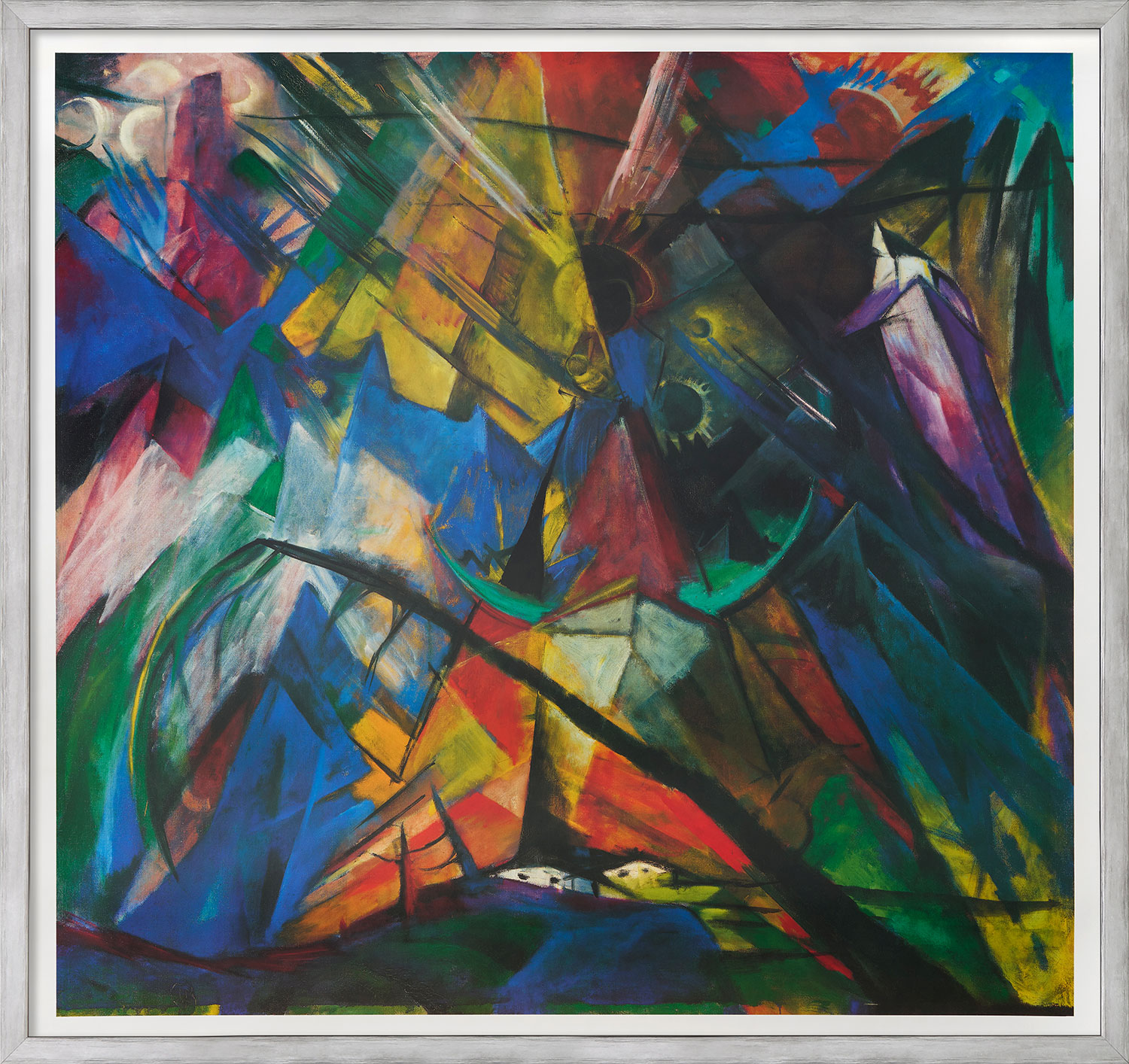 Franz Marc: Bild 'Tirol' (1914), gerahmt