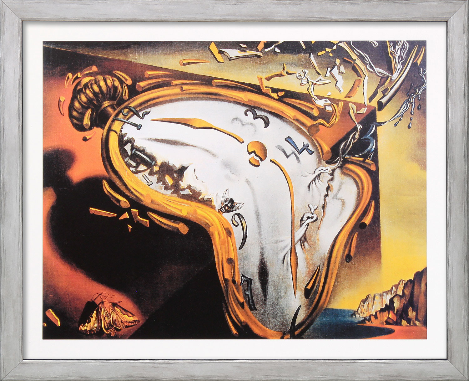 Salvador Dalí: Bild 'Les Montres Molles', gerahmt