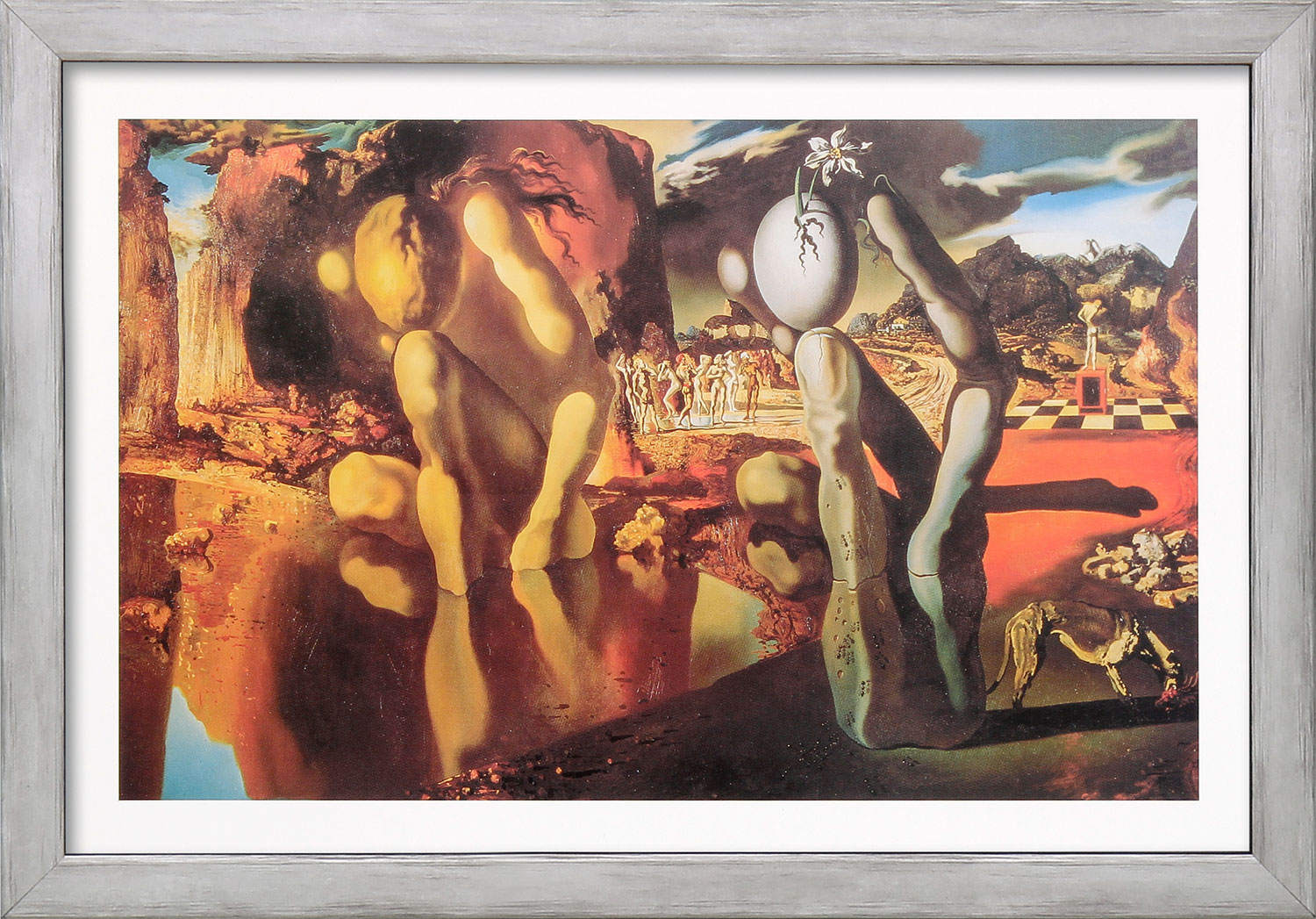 Salvador Dalí: Bild 'Metamorphosis of Narcissus', gerahmt