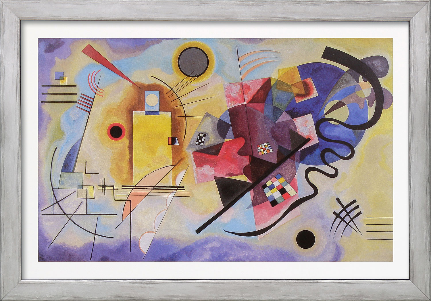 Wassily Kandinsky: Bild 'Gelb - Rot - Blau' (1925), gerahmt