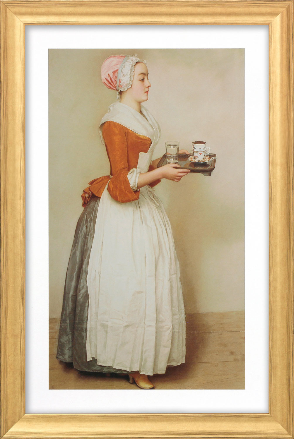 Jean-Étienne Liotard: Bild 'Schokoladenmädchen' (1743-45), gerahmt