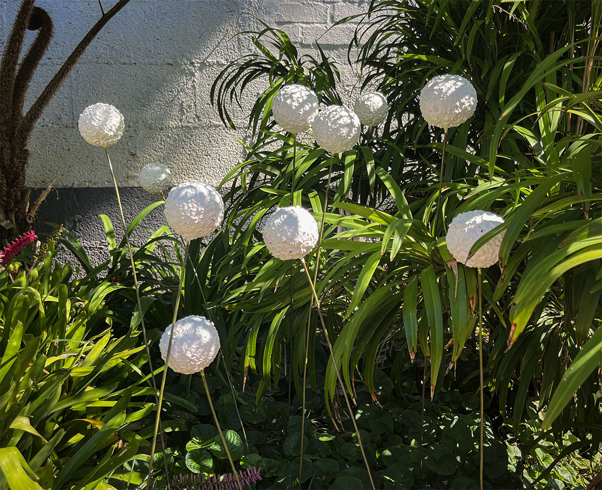 Gartenstecker-Blumenset 'Trommelstöckchen', 5-teilig