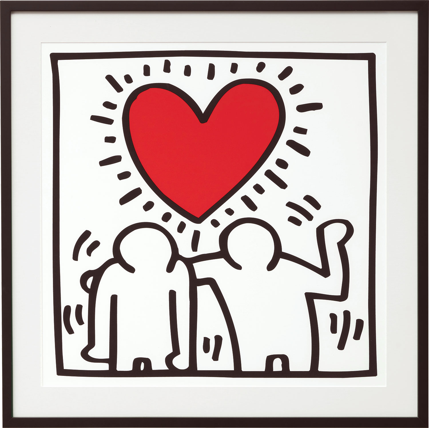 Keith Haring: Bild 'Untitled (Be Mine)' (1987), gerahmt