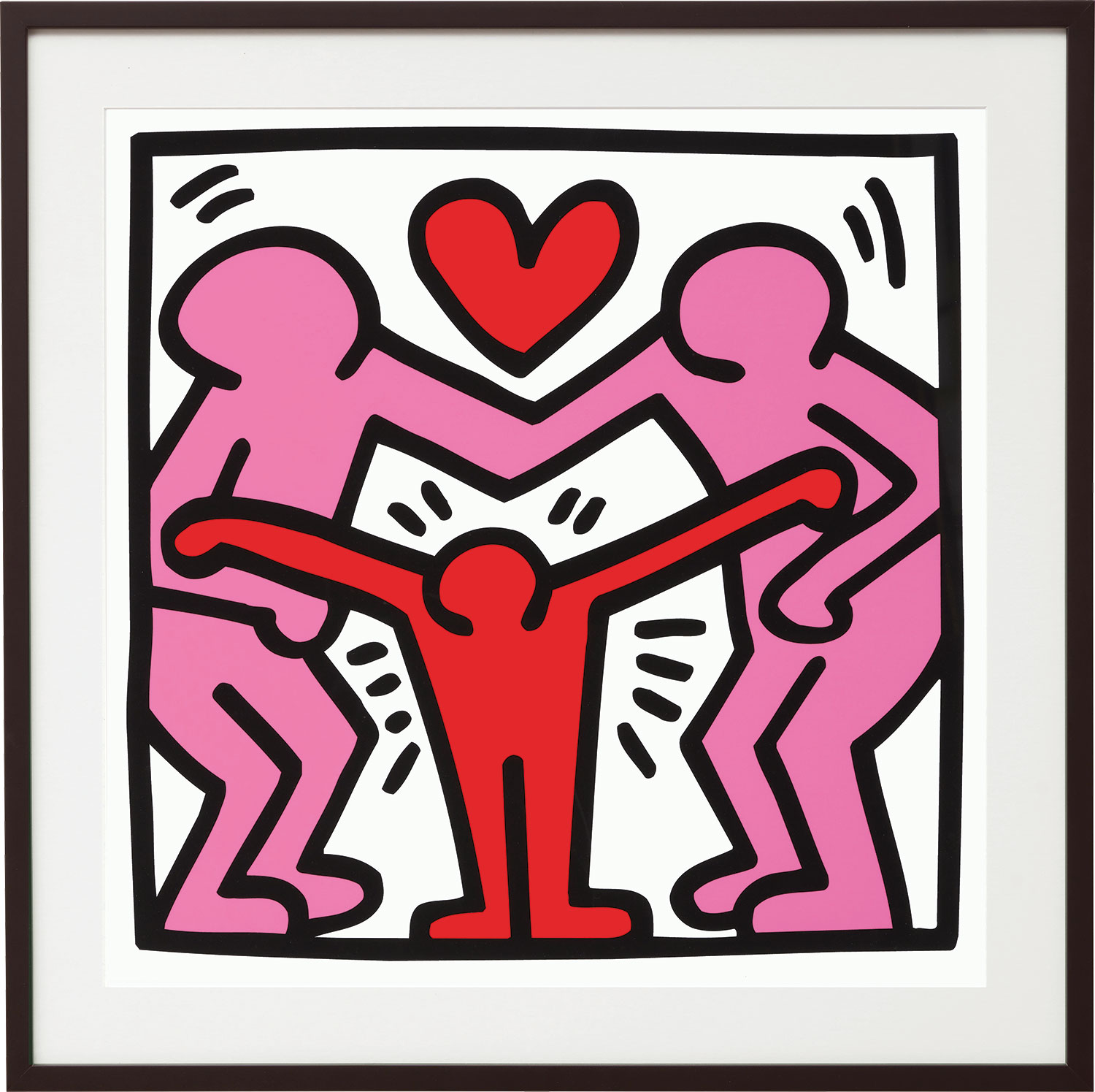 Keith Haring: Bild 'Untitled (Family)', gerahmt