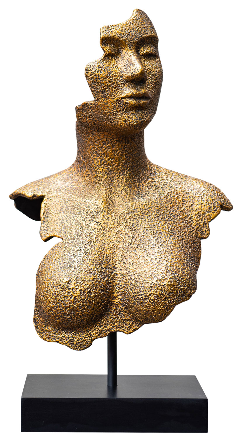 Skulptur 'Donna antikgold', Kunstguss