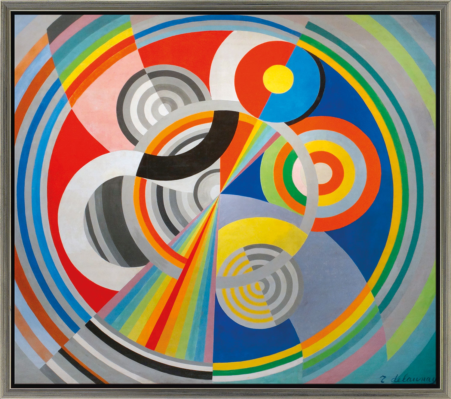 Robert Delaunay: Bild 'Rhythmus Nr. 1' (1938), gerahmt