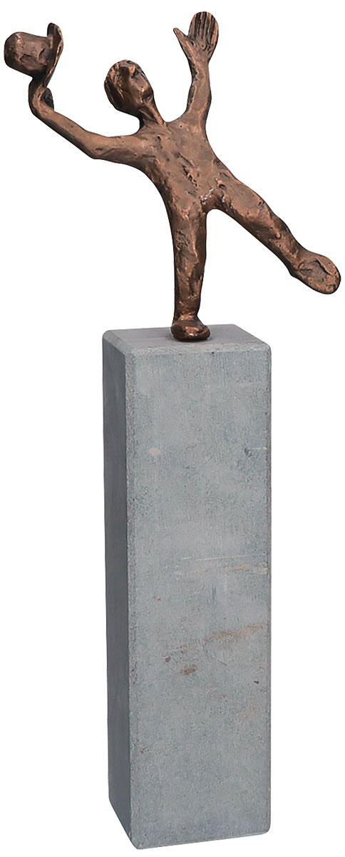 Francis Méan: Skulptur 'Optimist', Bronze auf Stein