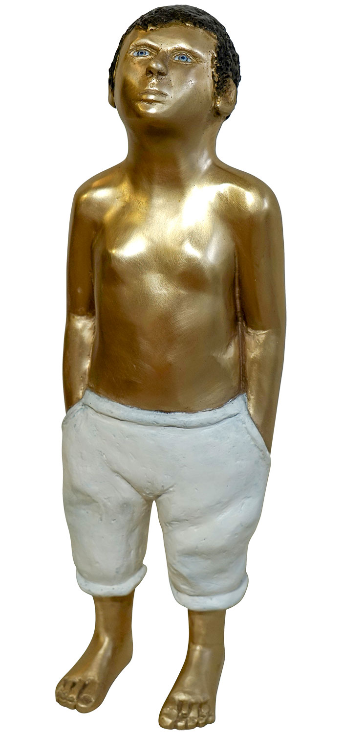 Peter Hermann: Skulptur 'Kamelienboy' (2023), Bronze