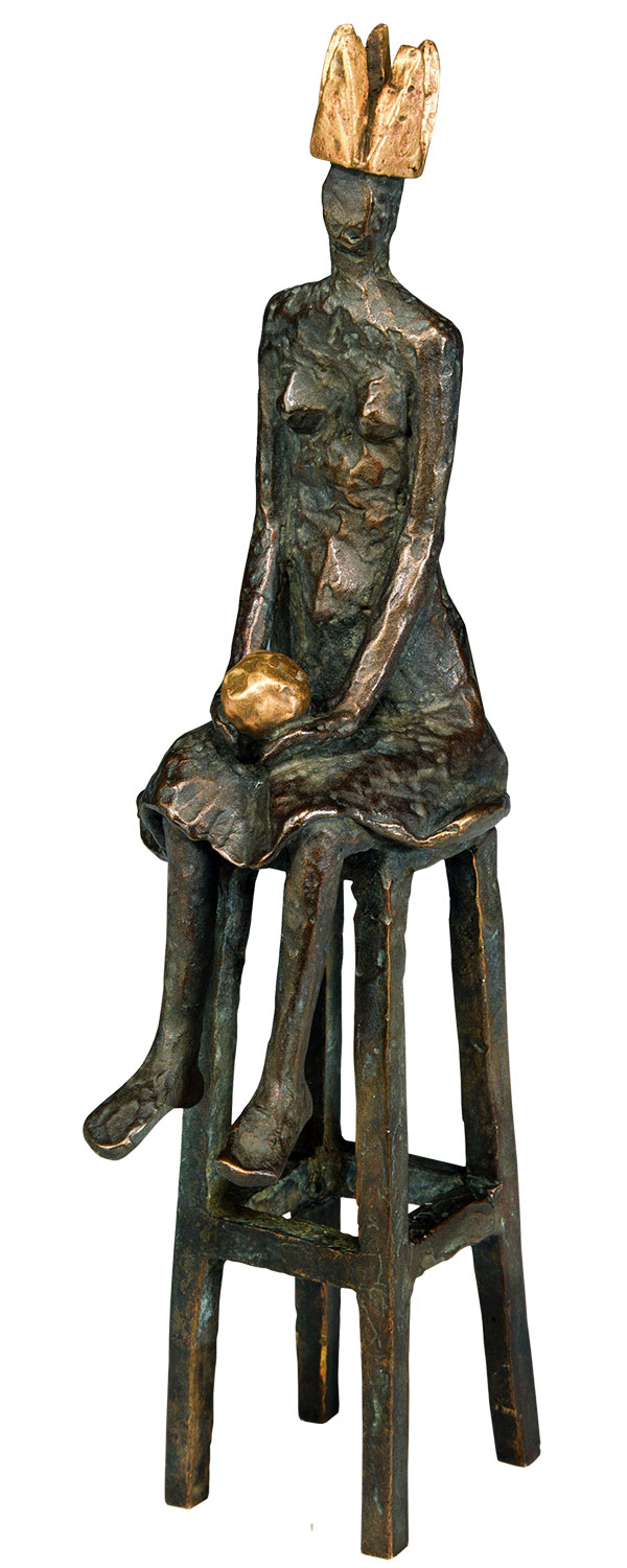 Marianne Mostert: Skulptur 'Kleine Königin', Bronze