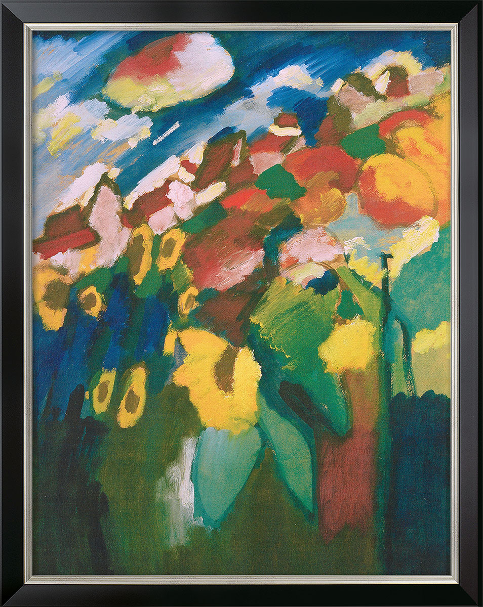 Wassily Kandinsky: Bild 'Murnau - Garten II' (1910), gerahmt