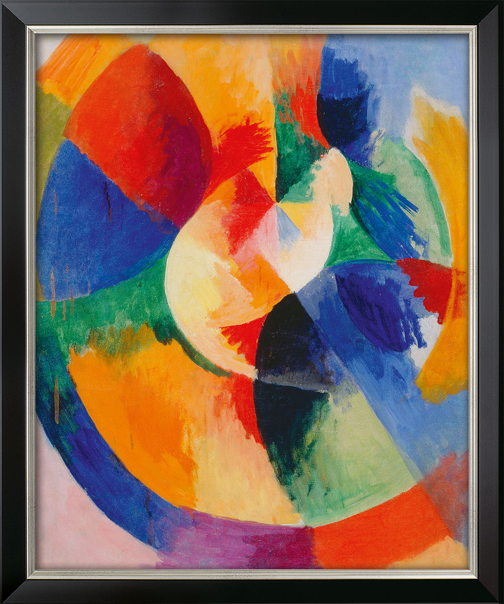 Robert Delaunay: Bild 'Kreisformen, Sonne (Formes circulaires, soleil)' (1912/13), gerahmt