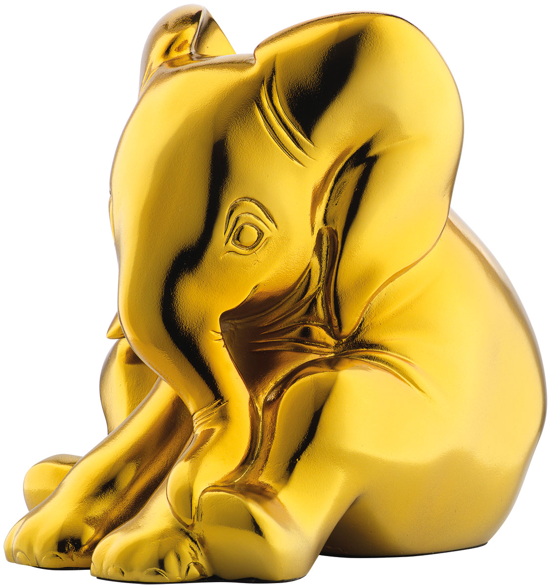 Jagna Weber: Skulptur 'Little Elephant', Version in Kunstguss Metallic-Gold