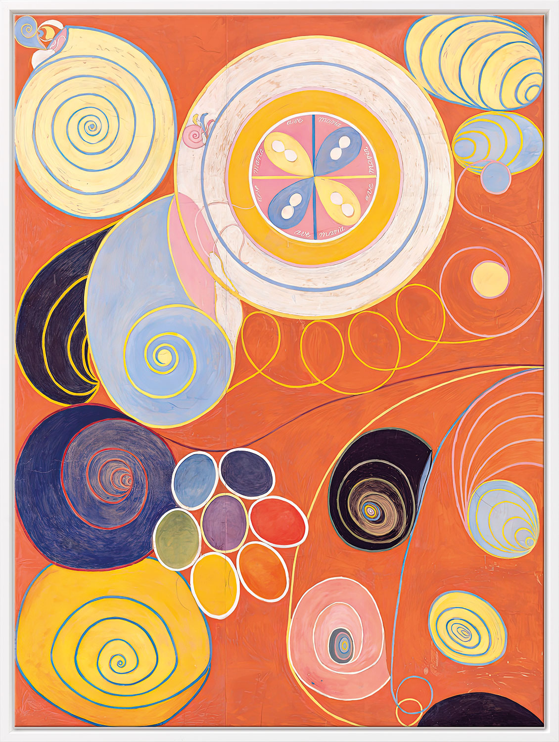 Hilma af Klint: Bild 'Die Zehn Größten, Nr. 3, Das Jünglingsalter' (1907), Version weiß gerahmt