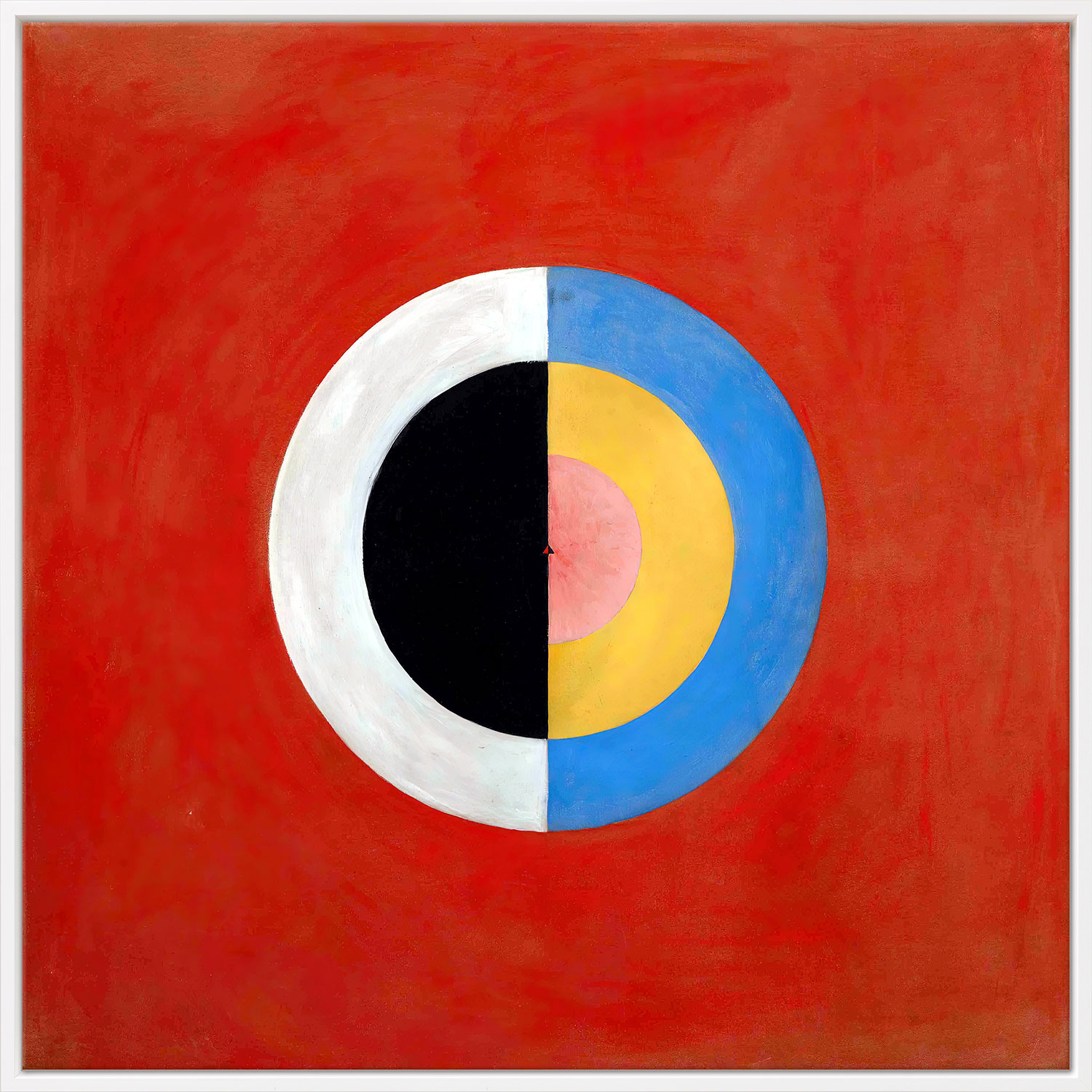 Hilma af Klint: Bild 'Der Schwan, Nr. 17' (1914-1915), Version weiß gerahmt