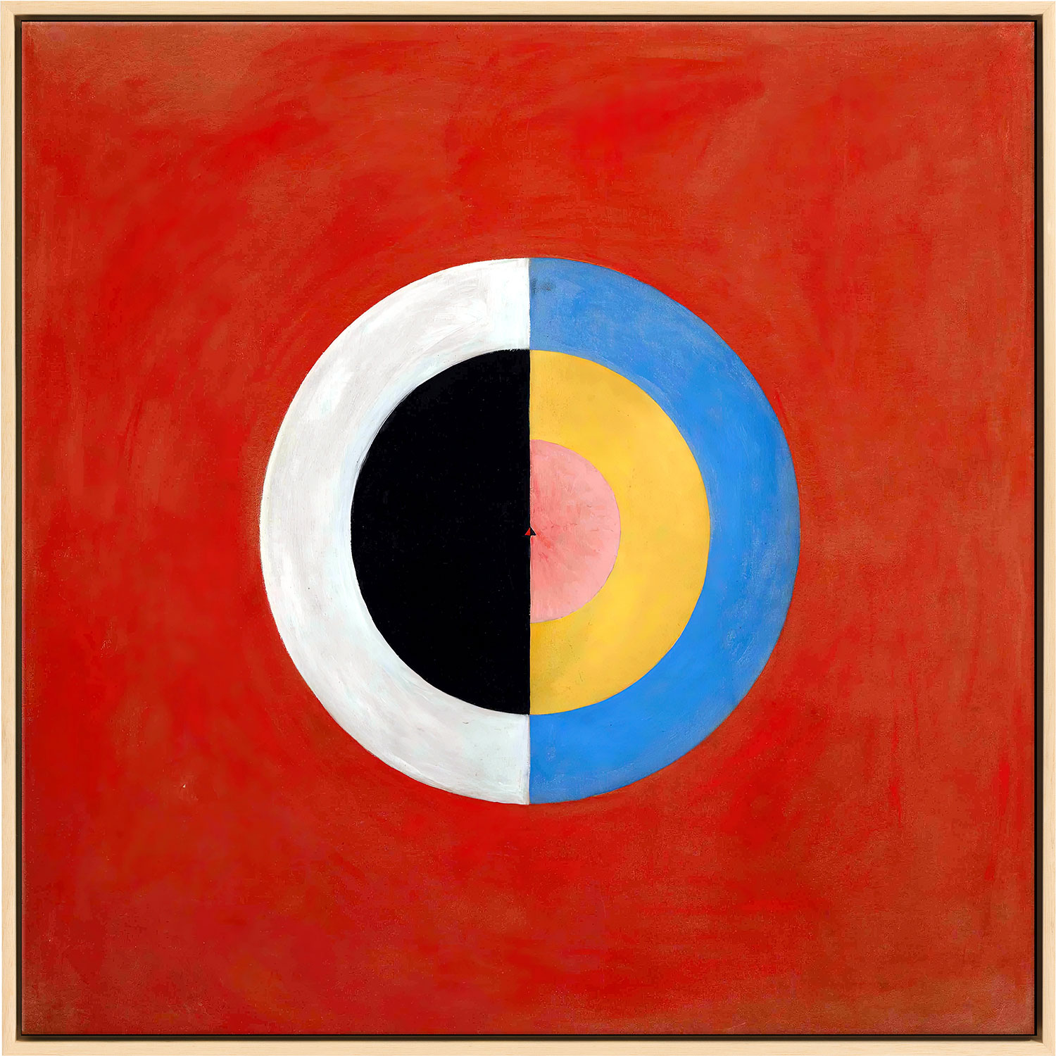 Hilma af Klint: Bild 'Der Schwan, Nr. 17' (1914-1915), Version naturfarben gerahmt