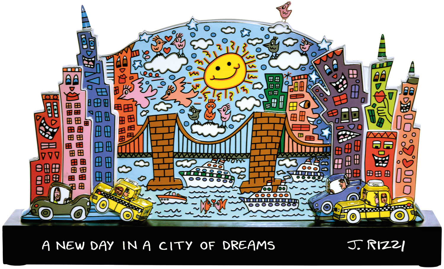 James Rizzi: Porzellanskulptur 'City of Dreams'