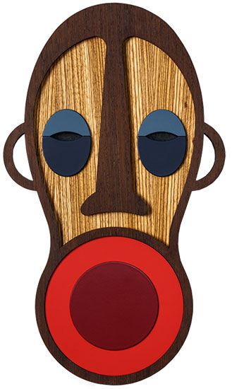 Väggobjekt "Modern afrikansk mask #28" von UMASQU