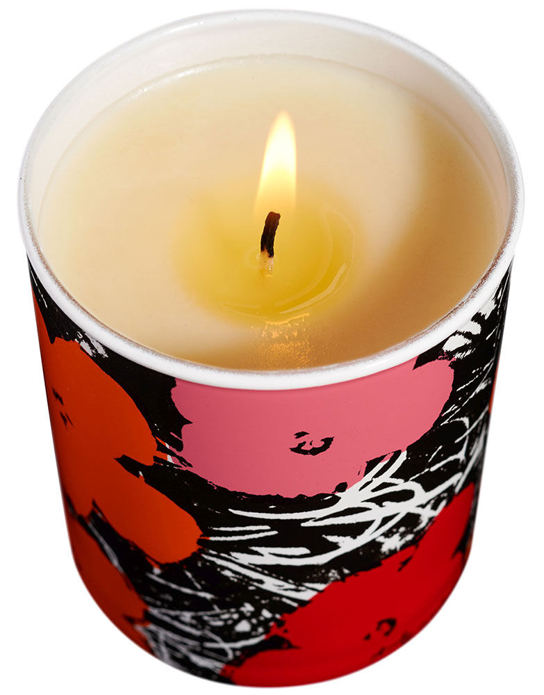 Scented candle "Color Flowers", red/pink by Andy Warhol