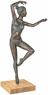 Skulptur "Equilibrion", Bronze auf Holz