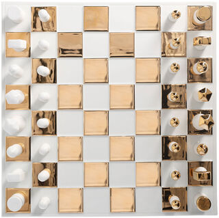 "Chess Game", porcelain