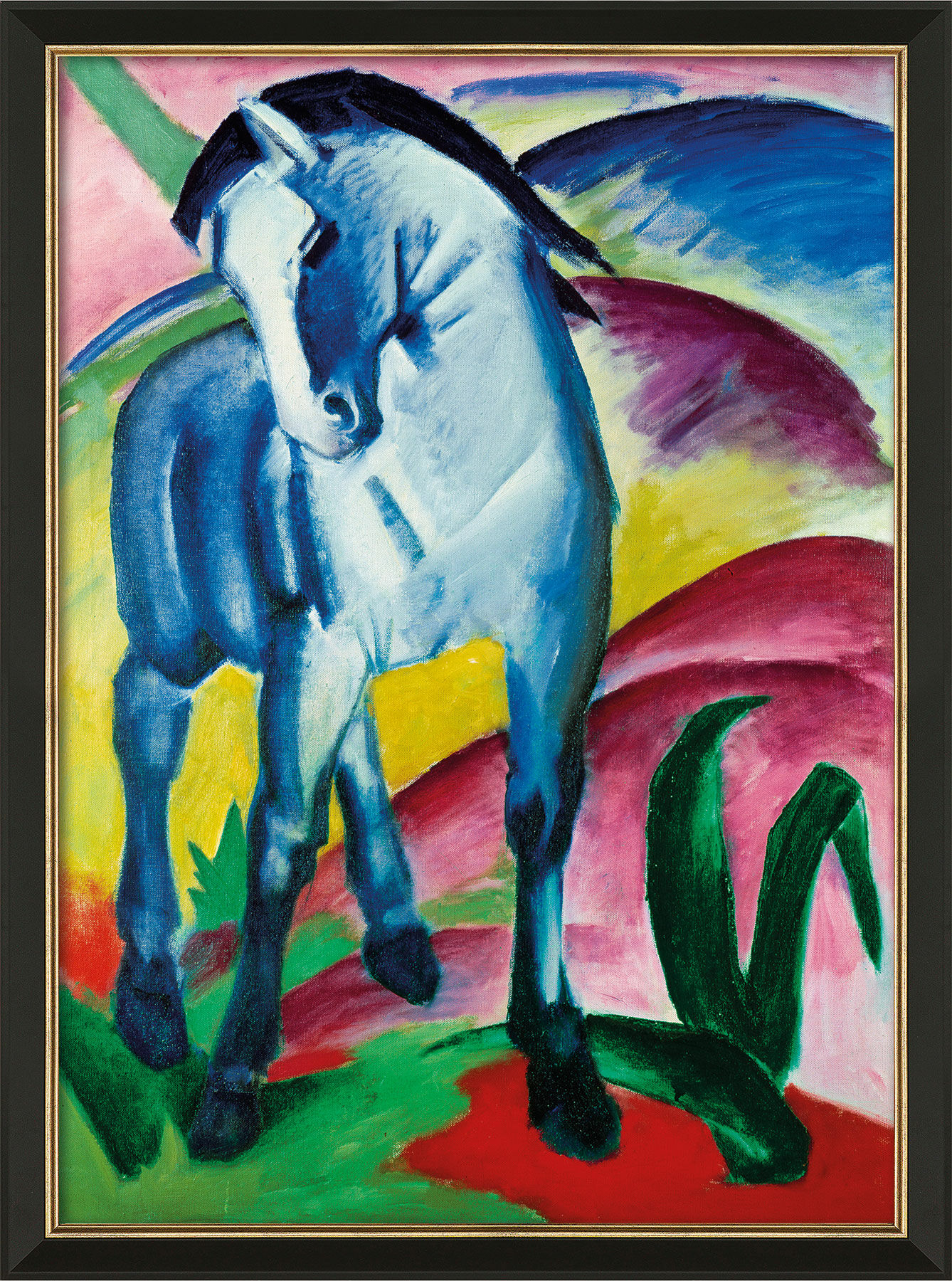 Bild "Blå häst I" (1911), inramad von Franz Marc