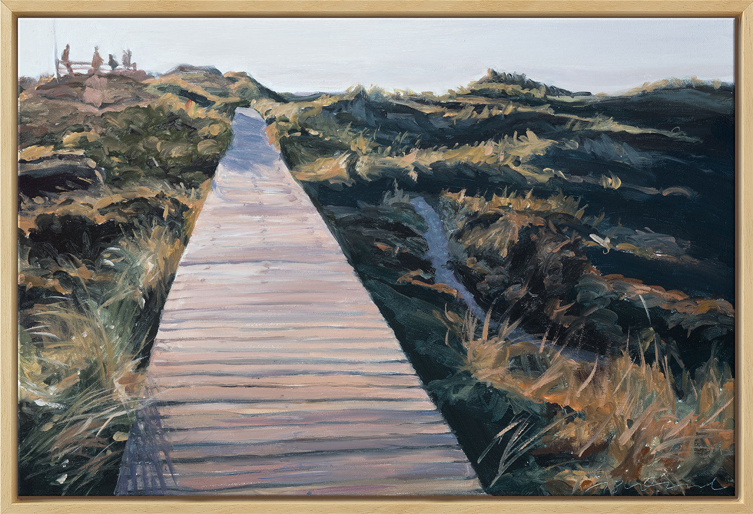 Tableau "Boardwalk" (2018) (Original / Pièce unique), encadrée von Susanne Wind