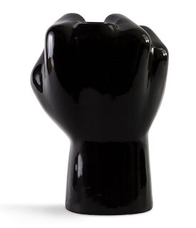 Vase en porcelaine "FCK", version noire von Werkwaardig