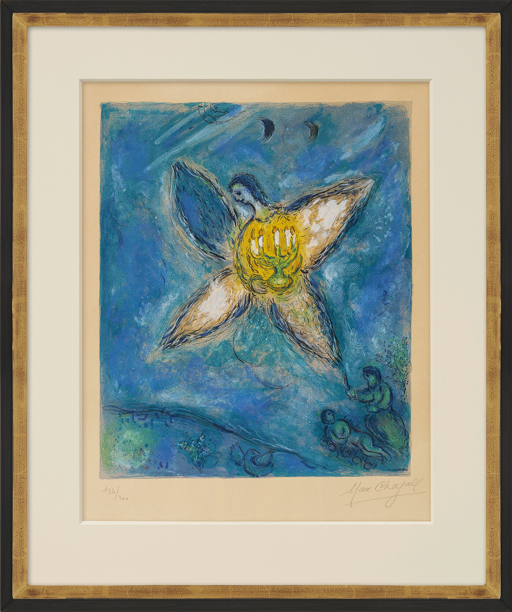 Tableau "L'ange au chandelier" (1973) von Marc Chagall