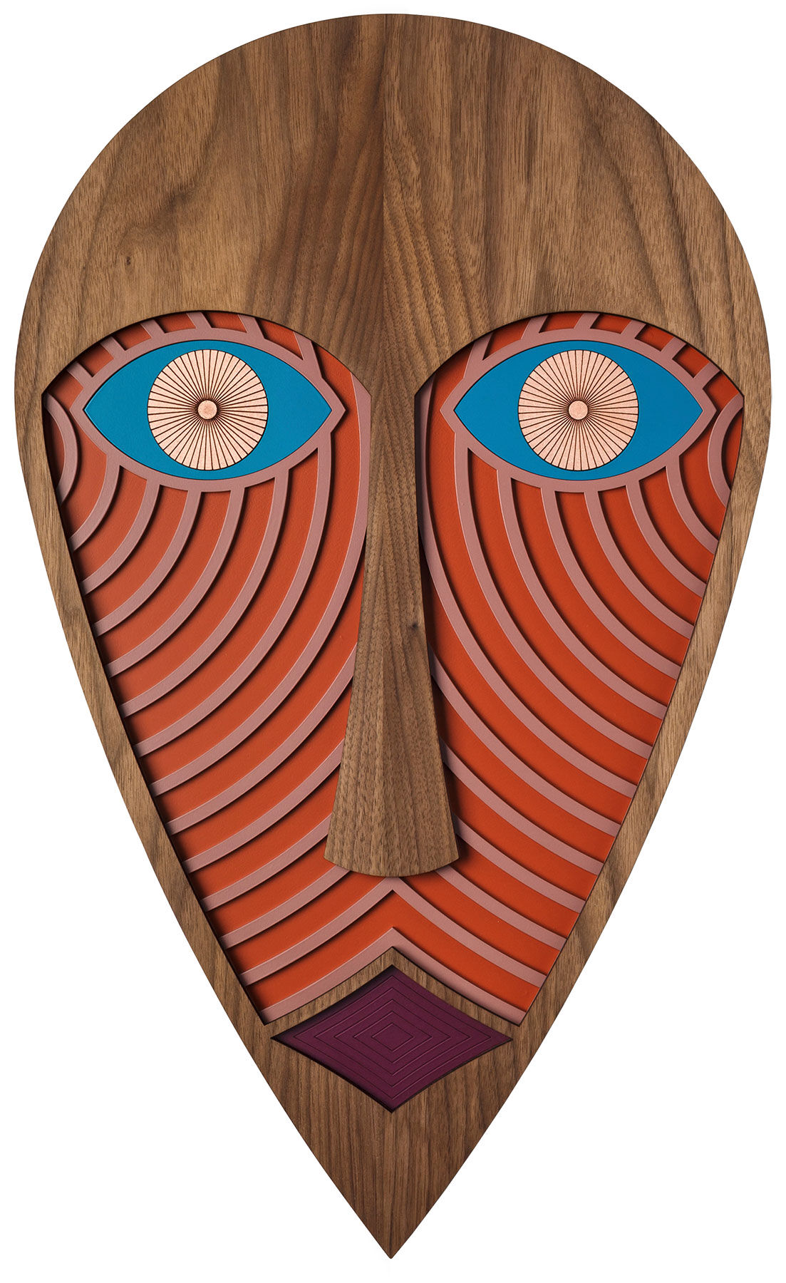 Wall object "Modern African Mask #17" by UMASQU