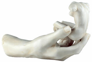 Skulptur "Guds hand" (1917), version i konstgjord marmor von Auguste Rodin