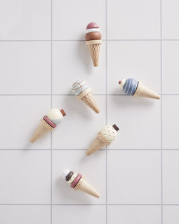 Legetøjssæt i træ med 7 dele "Ice Cream Cones" (til børn fra 3 år og opefter) von Kid's Concept