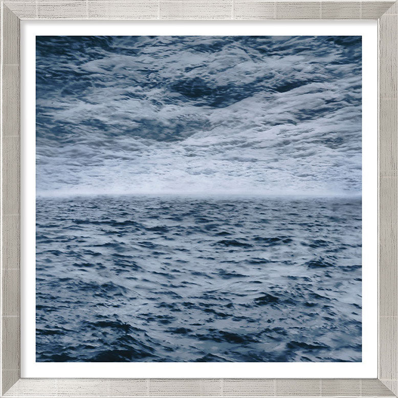 Tableau "Seascape (Sea-Sea)" (1970), version argentée encadrée von Gerhard Richter