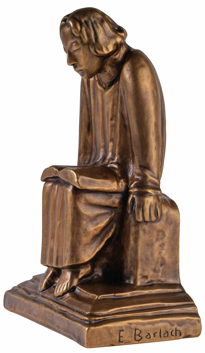 Skulptur "Läsande klosterelev" (1930), reduktion i brons von Ernst Barlach